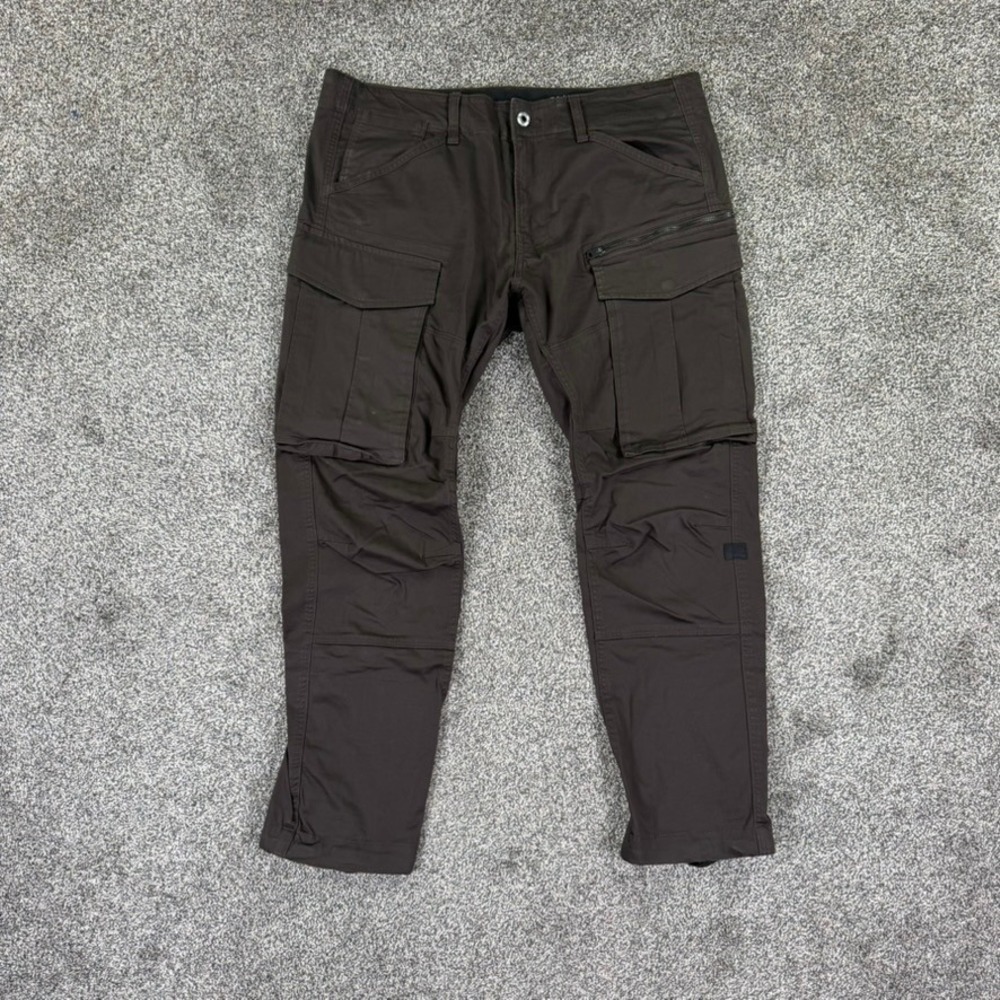 G-Star RAW Rovic Zip 3D Tapered Cargo Pants Mens 36x30 Brown Workwear Casual